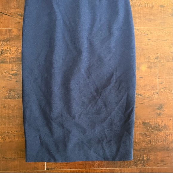 DRESS THE POPULATION Perla Midnight Blue Midi Strapless Sheath Dress Size XS - Picture 6 of 15